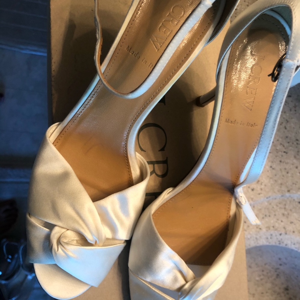 J. Crew satin heels